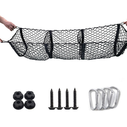 Pickup Truck Three-dimensional Net Bag Off-road Vehicle Trunk Luggage Net Bag, Size: 90x30cm(Three Pocket) - Stowing Tidying by buy2fix | Online Shopping UK | buy2fix