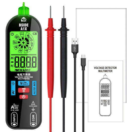 BSIDE A1X Charging Model Mini Digital Electric Pen Intelligent Automatic Merit Multimeter, Specification: Standard by BSIDE