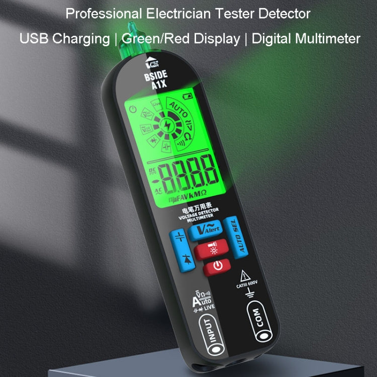 BSIDE A1X Charging Model Mini Digital Electric Pen Intelligent Automatic Merit Multimeter, Specification: Standard - Digital Multimeter by BSIDE | Online Shopping UK | buy2fix