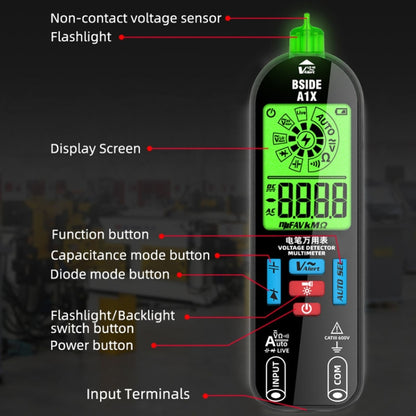 BSIDE A1X Charging Model Mini Digital Electric Pen Intelligent Automatic Merit Multimeter, Specification: With Tool Pack - Digital Multimeter by BSIDE | Online Shopping UK | buy2fix