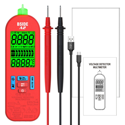 BSIDE A2 Charging Model Mini Digital Auto-Ranging Pencil Multimeter, Specification: Standard by BSIDE