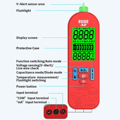 BSIDE A2 Charging Model Mini Digital Auto-Ranging Pencil Multimeter, Specification: With Tool Pack - Digital Multimeter by BSIDE | Online Shopping UK | buy2fix