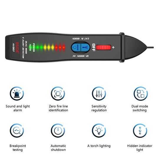BSIDE AVD07 Smart Dual Mode Electric Pen Non-Contact Break-Point Sensing AC Voltage Tester by BSIDE