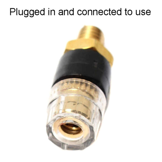 Small Copper Transparent Audio Column M4 Crystal Banana Holder Terminal Block(Black) by buy2fix