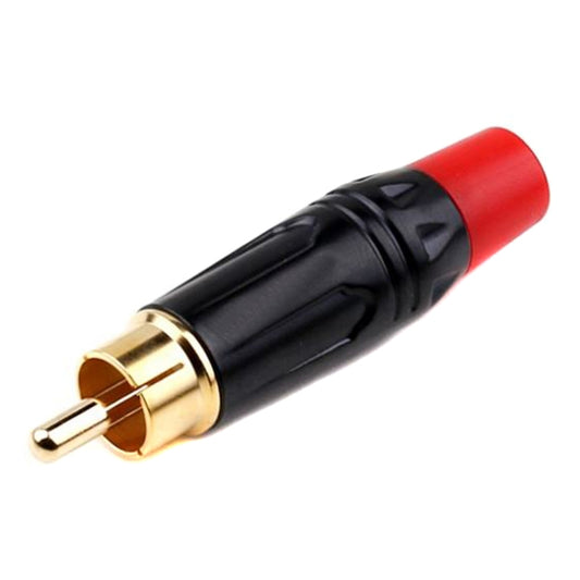 Pure Copper Soldered RCA Male Audio/Video Plug Assembled With AV Lotus Connector(Red) by buy2fix