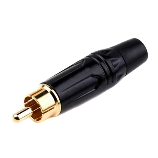 Pure Copper Soldered RCA Male Audio/Video Plug Assembled With AV Lotus Connector(Black) by buy2fix