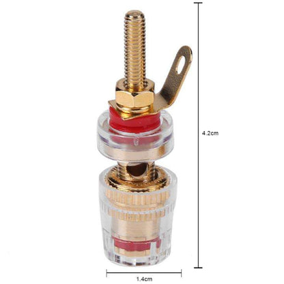 Medium Extended Transparent Terminal Block 4mm Banana Socket Audio Amplifier Junction Post(Red) - Audio Adapter by buy2fix | Online Shopping UK | buy2fix