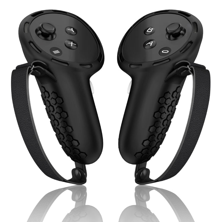 For Oculus/Meta Quest 3 Controller Silicone Anti-Slip Protective Cover VR Accessories(Black) - VR Accessories by buy2fix | Online Shopping UK | buy2fix