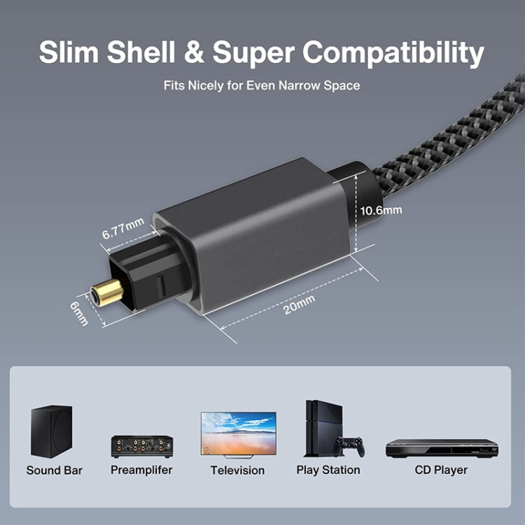 1m Digital Optical Audio Output/Input Cable Compatible With SPDIF5.1/7.1 OD5.0MM(Black) - Audio Optical Cables by buy2fix | Online Shopping UK | buy2fix