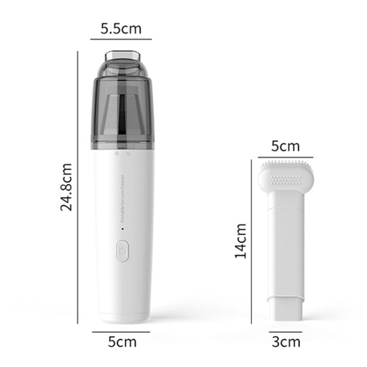 Mini Portable Detachable Wireless Handheld Powerful Car Vacuum Cleaner, Style: Plastic Filter (White) - Vacuum Cleaner by buy2fix | Online Shopping UK | buy2fix