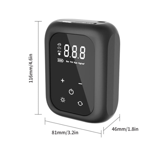 Multifunctional Portable Car Electric Wireless Tire Inflator Pump(Mechanical Button) by buy2fix