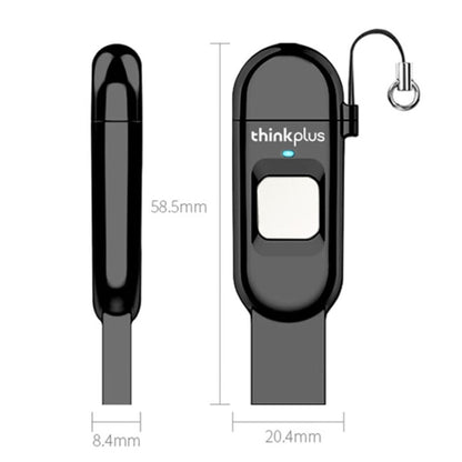 Lenovo Thinkplus TFU301 Dual Interface Type-C+USB Fingerprint Encrypted USB Flash Drive, Capacity: 256G - USB Flash Drives by Lenovo | Online Shopping UK | buy2fix