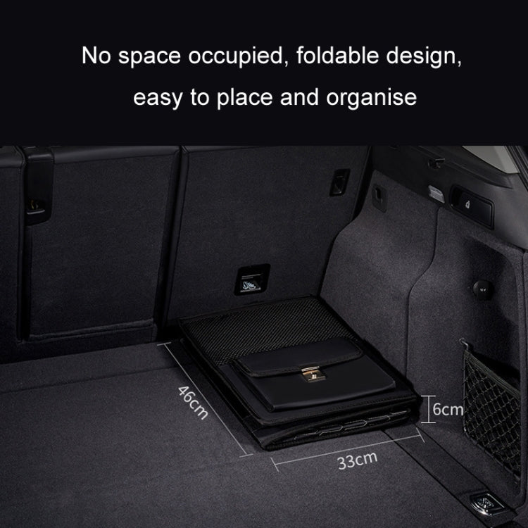 Car Multi-function Leather Trunk Foldable Storage Box(Black) - Stowing Tidying by buy2fix | Online Shopping UK | buy2fix