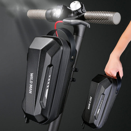 WILD MAN Scooter EVA Hard Shell Front Bag Folding Bicycle Quick Release Hanging Bag, Size: 3L(Black) by WILD MAN