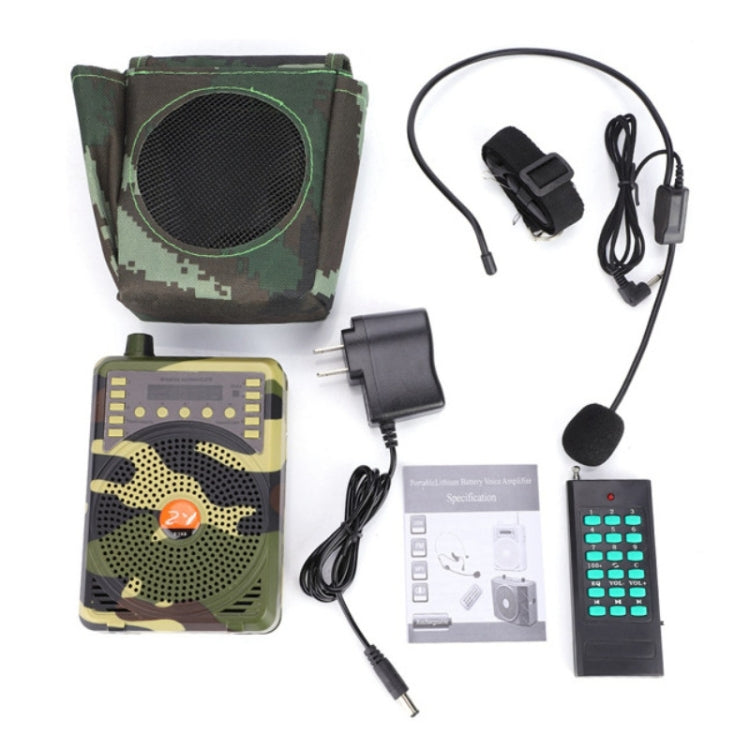 48W Wireless Bluetooth Voice Amplifier with Remote Control Supports USB/TF Card Playback US Plug(Camouflage) - Midrange Speaker & Frequency Divider by buy2fix | Online Shopping UK | buy2fix