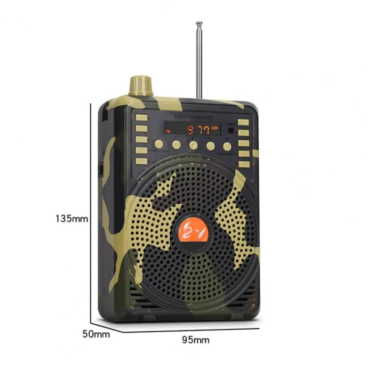 48W Wireless Bluetooth Voice Amplifier with Remote Control Supports USB/TF Card Playback US Plug(Camouflage) - Midrange Speaker & Frequency Divider by buy2fix | Online Shopping UK | buy2fix