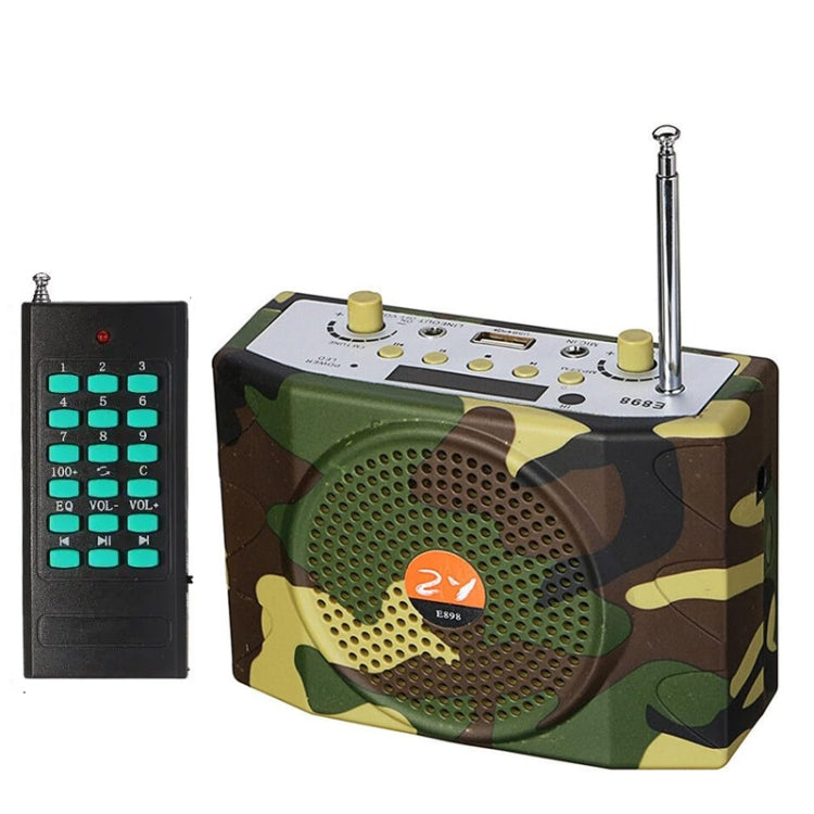 25W  Bluetooth Voice Amplifier Bird Hunting Speaker Supports USB/TF/FM 1000m Remote Control US Plug(Camouflage) - Midrange Speaker & Frequency Divider by buy2fix | Online Shopping UK | buy2fix