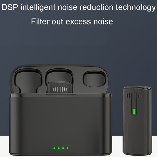 One To Two Outdoor Recording Lavalier Microphone Noise Canceling Wireless Mics, Interface: Type-C by buy2fix