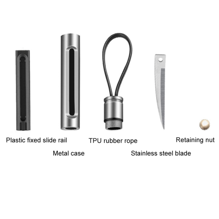 Mini Outdoor Portable Multi-functional Detachable Express Keychain, Color: Silver by buy2fix