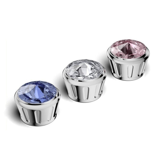 Licence Plate Frame Rhinestone Anti-theft Fixing Nut Cover(White Diamond) by buy2fix