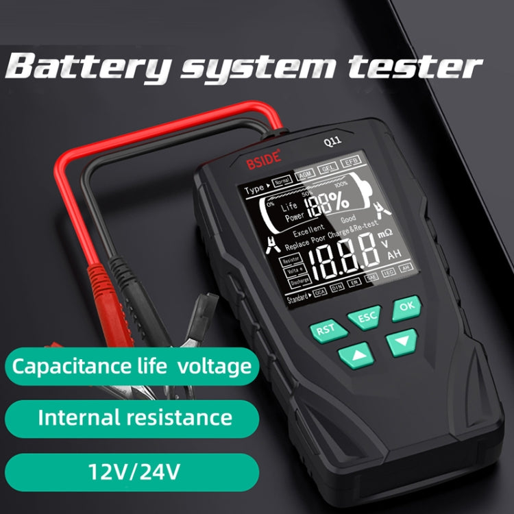 BSIDE Q11 Car Battery Detector 12V/24V Battery Life Capacity Internal Resistance Tester - Electronic Test by BSIDE | Online Shopping UK | buy2fix