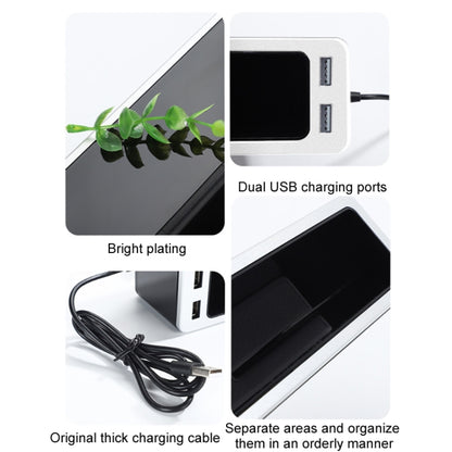 Car Seat Gap Storage Box with 2 USB Charging Port, Color: Principal Driver Silver by buy2fix