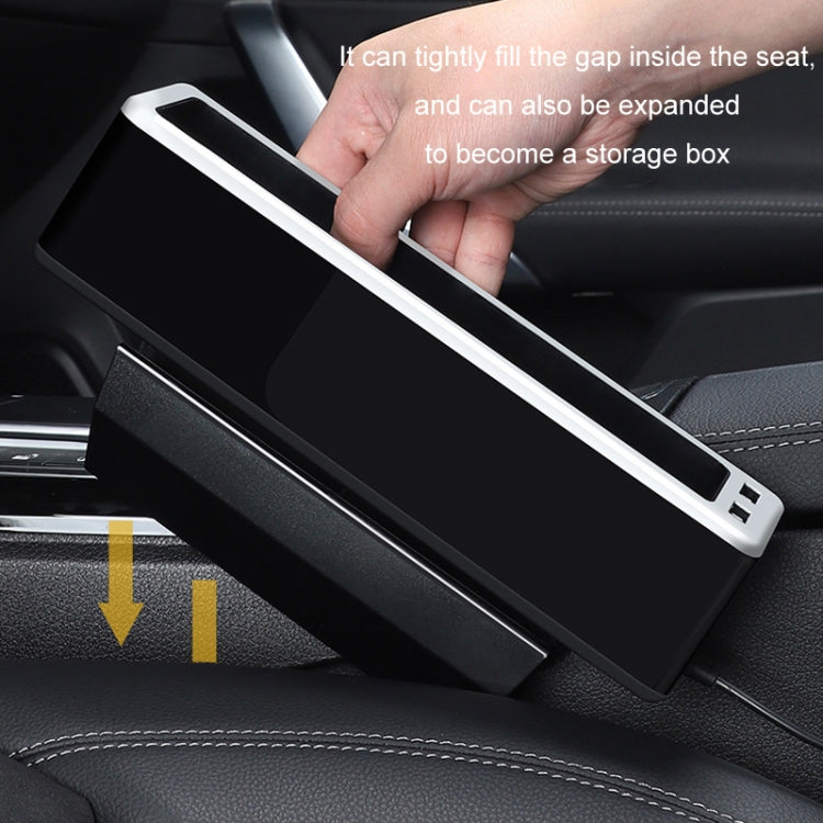 Car Seat Gap Storage Box with 2 USB Charging Port, Color: Co-pilot Gray by buy2fix