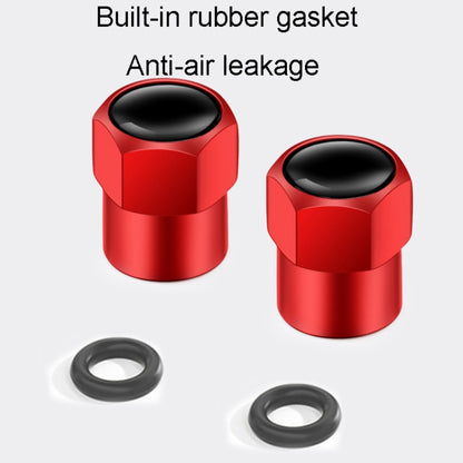 4pcs /Set Hexagonal Metal Tire Valve Caps Automobile Universal Modified Valve Covers(Silver) by buy2fix