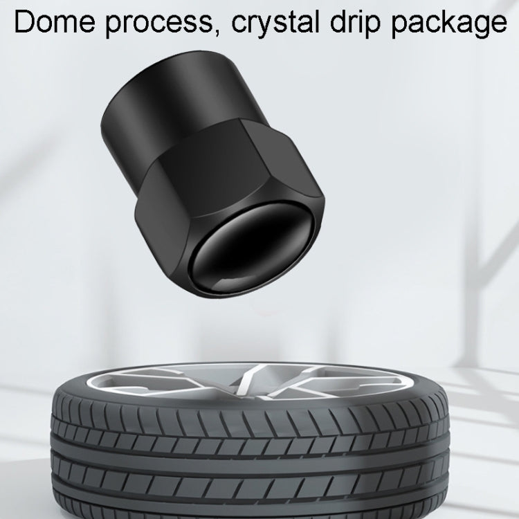 4pcs /Set Hexagonal Metal Tire Valve Caps Automobile Universal Modified Valve Covers(Silver) by buy2fix