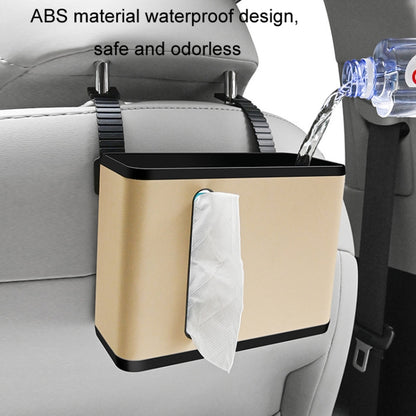 Car Seat Back Hanging Tissue Storage Box(Beige) by buy2fix