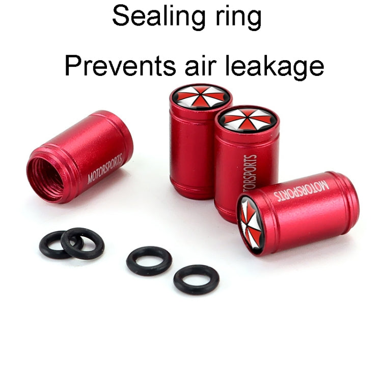 4pcs /Set Umbrella Metal Tire Valve Caps Automobile Universal Modified Valve Covers(Black) by buy2fix