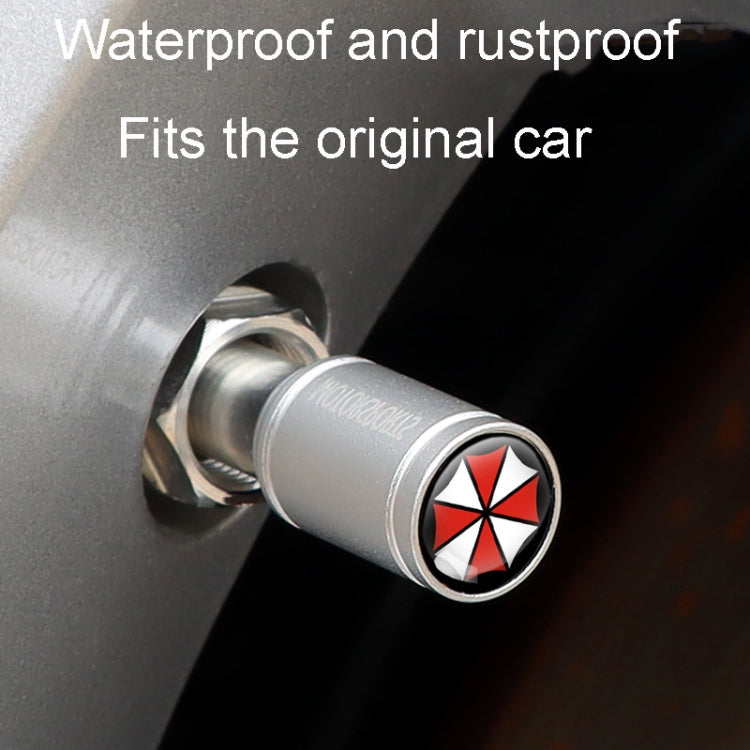 4pcs /Set Umbrella Metal Tire Valve Caps Automobile Universal Modified Valve Covers(Black) by buy2fix