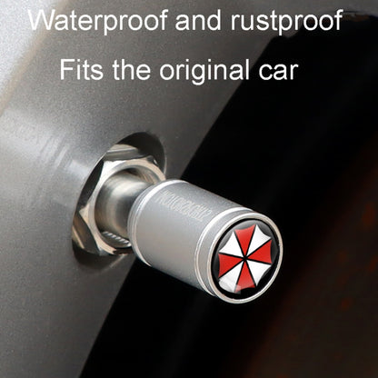 4pcs /Set Umbrella Metal Tire Valve Caps Automobile Universal Modified Valve Covers(Black) by buy2fix