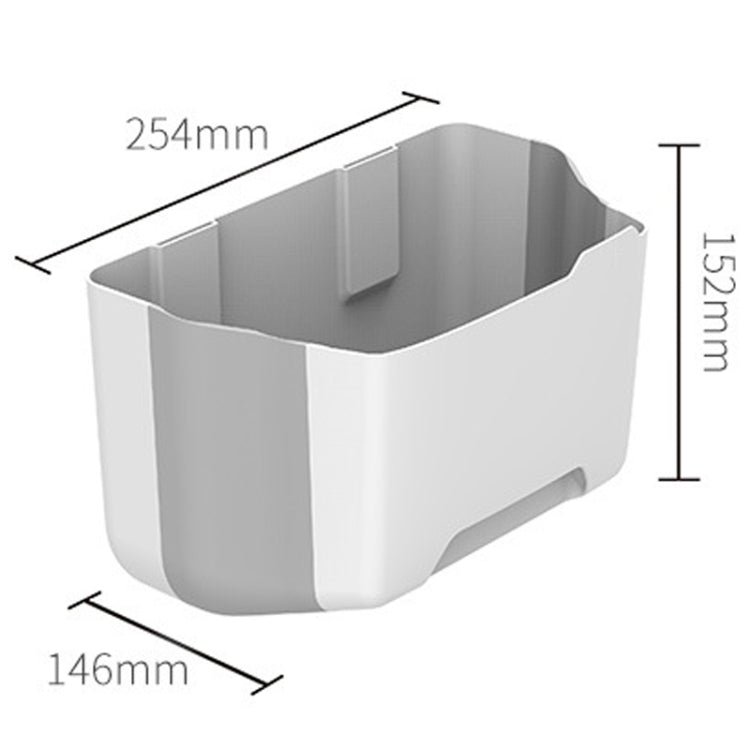 Foldable Car Bin Dual-Use Dustbin Organizer For Home And Car(White) by buy2fix