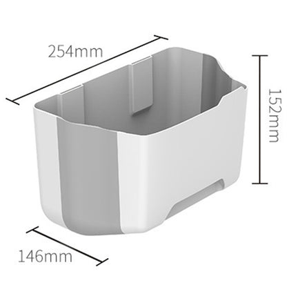 Foldable Car Bin Dual-Use Dustbin Organizer For Home And Car(White) by buy2fix