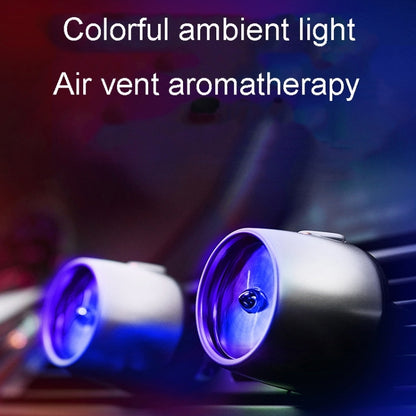 Car Fragrance Super Engine Car Air Conditioning Aroma Diffuser Outlet Ornament, Model: Bright Silver Red Light by buy2fix