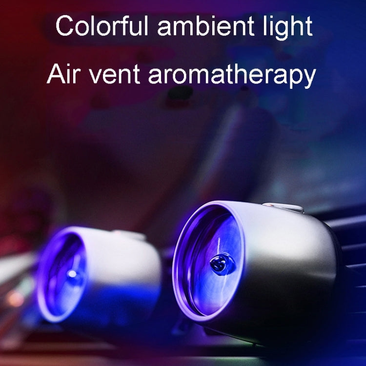 Car Fragrance Super Engine Car Air Conditioning Aroma Diffuser Outlet Ornament, Model: Gray Titanium Blue Light by buy2fix
