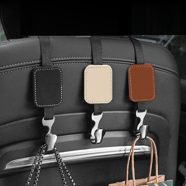 Car Rear Seat Backrest Suede Interior Multifunctional Hook(Black) by buy2fix
