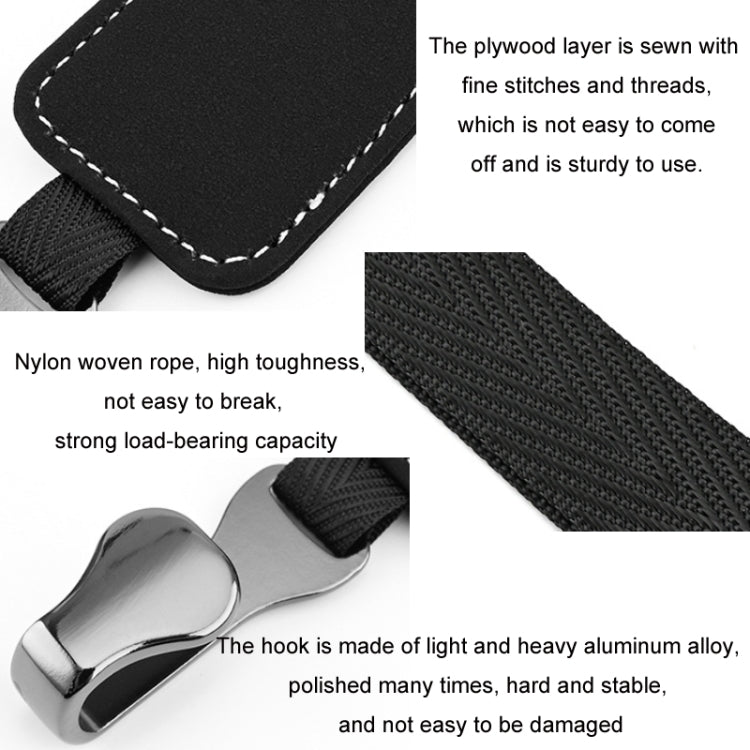 Car Rear Seat Backrest Suede Interior Multifunctional Hook(Dark Brown) by buy2fix