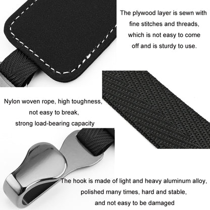 Car Rear Seat Backrest Suede Interior Multifunctional Hook(Dark Brown) by buy2fix