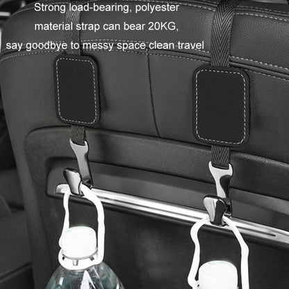 Car Rear Seat Backrest Suede Interior Multifunctional Hook(Dark Brown) by buy2fix