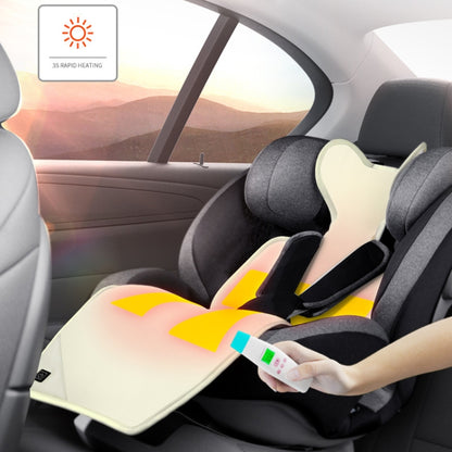 Car USB Heated Seat Cushion Winter Plush Child Seat Pad, Size: 90x32cm(Beige) by buy2fix