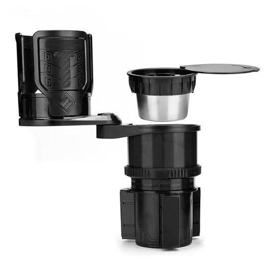 Carbon Fiber Multifunctional Car Modified Water Cup Holder Ashtray(Black) by buy2fix