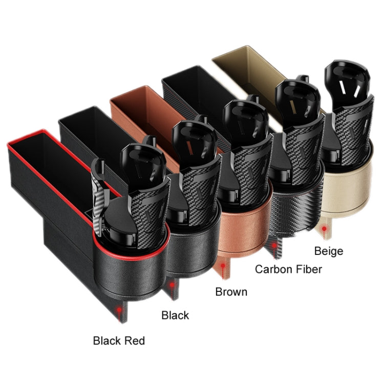 Car Seat Gap Storage Box Car Water Cup Holder Ashtray, Color: Left Black Red by buy2fix