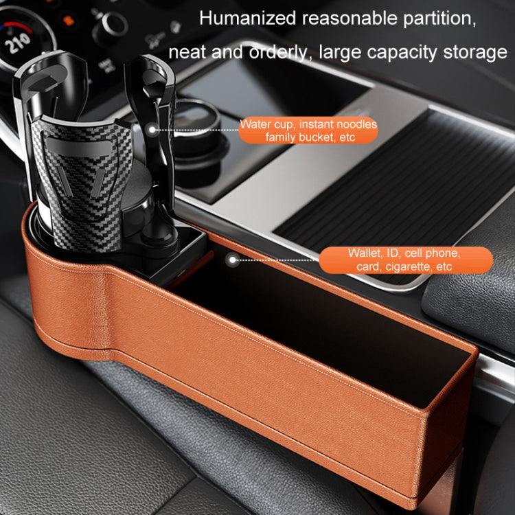 Car Seat Gap Storage Box Car Water Cup Holder Ashtray, Color: Right Black Red by buy2fix