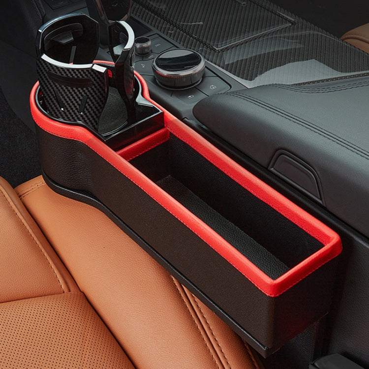 Car Seat Gap Storage Box Car Water Cup Holder Ashtray, Color: Left Carbon Fiber by buy2fix