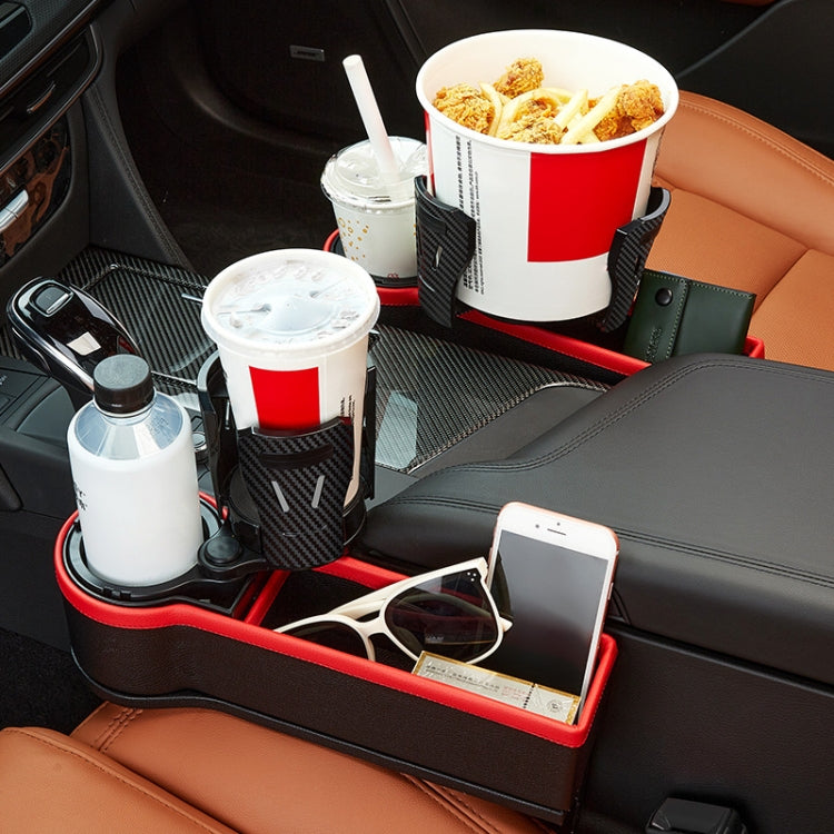 Car Seat Gap Storage Box Car Water Cup Holder Ashtray, Color: Right Black Red by buy2fix