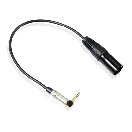0.3m 90 Degree 3.5mm Stereo TRS Male to XLR 3Pin Male Audio Cable(Black) by buy2fix