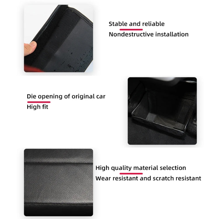 For Tesla Model Y PU Leather Car Interior Storage Glove Box Modification Accessories, Style: Seat Model by buy2fix