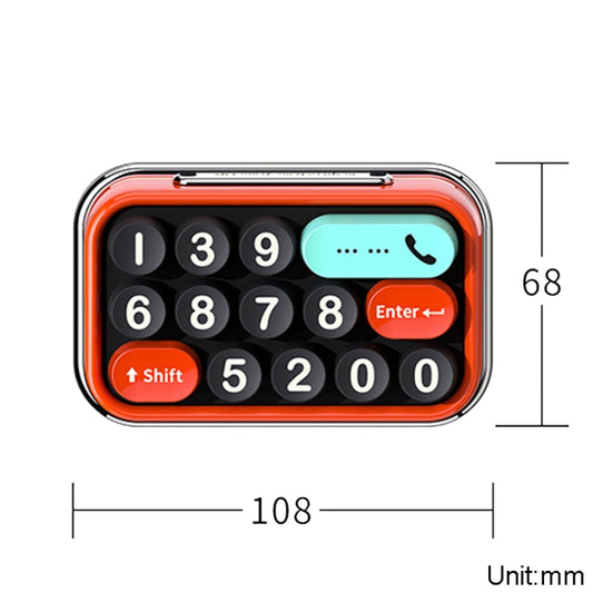 bbdd Keyboard Modeling Moving Number Plate Car Temporary Parking License Card(Red) by bbdd